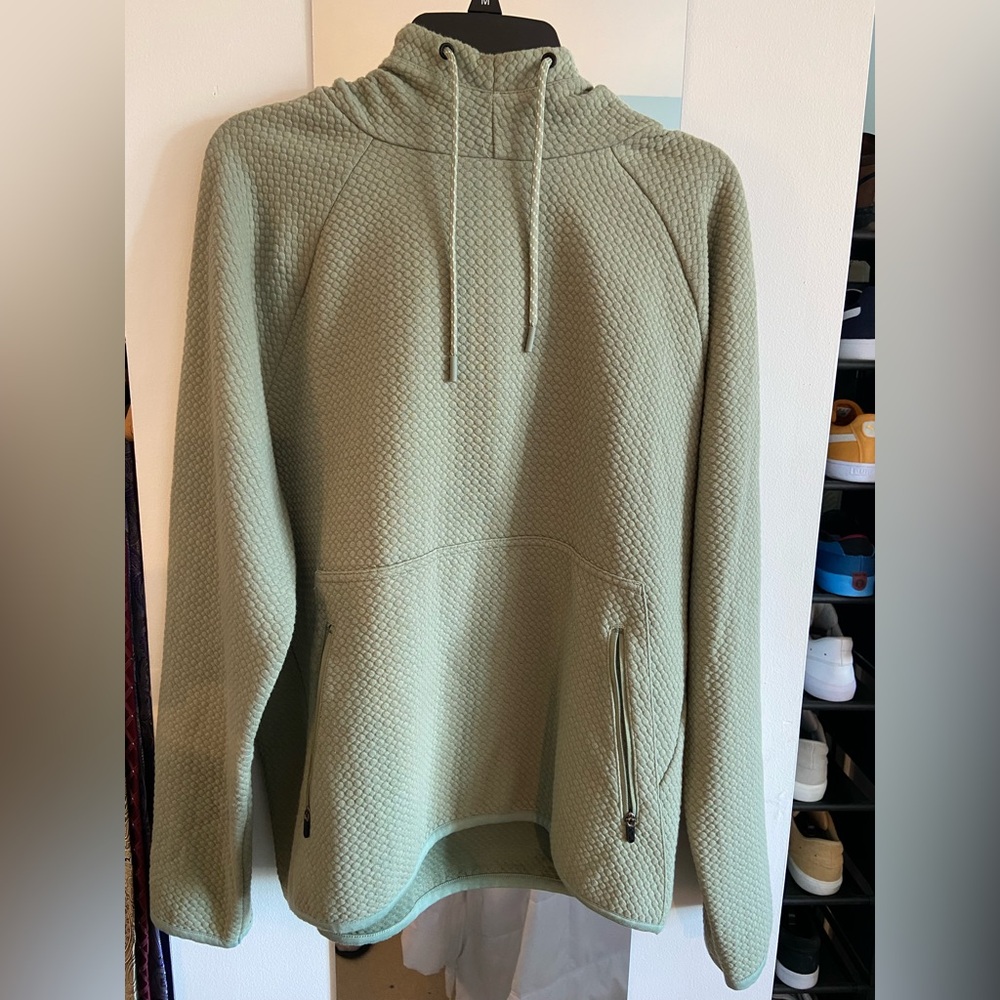 FLX Light Green Textured Hoodie